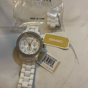 Ceramic white Michael Kors watch